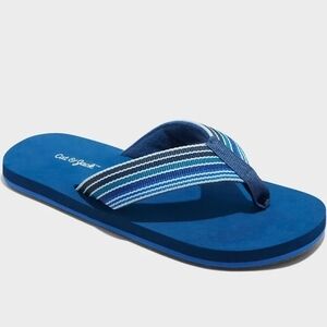 Cat & Jack Blue Striped Kids' Flip Flops